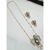 NAFJ Glam Polki Kundan Stone Embellished Necklace Set