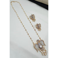 NAFJ Glam Polki Kundan Stone Embellished Necklace Set