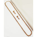 NAFJ Classic Beads Chain Long Necklace Set with Earrings