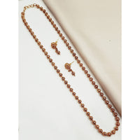 NAFJ Classic Beads Chain Long Necklace Set with Earrings