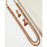 NAFJ Classic Beads Chain Long Necklace Set with Earrings