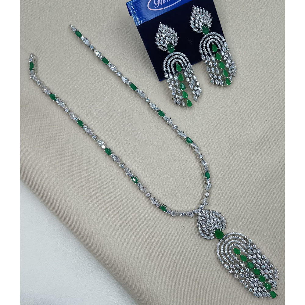 NAFJ Luxury American Diamond Jewellery Set