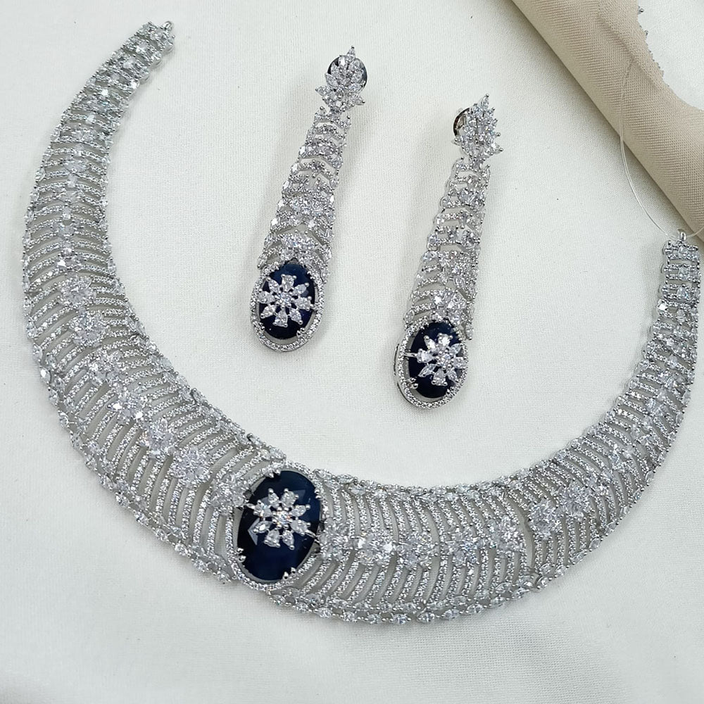 NAFJ Luxury American Diamond Jewellery Set