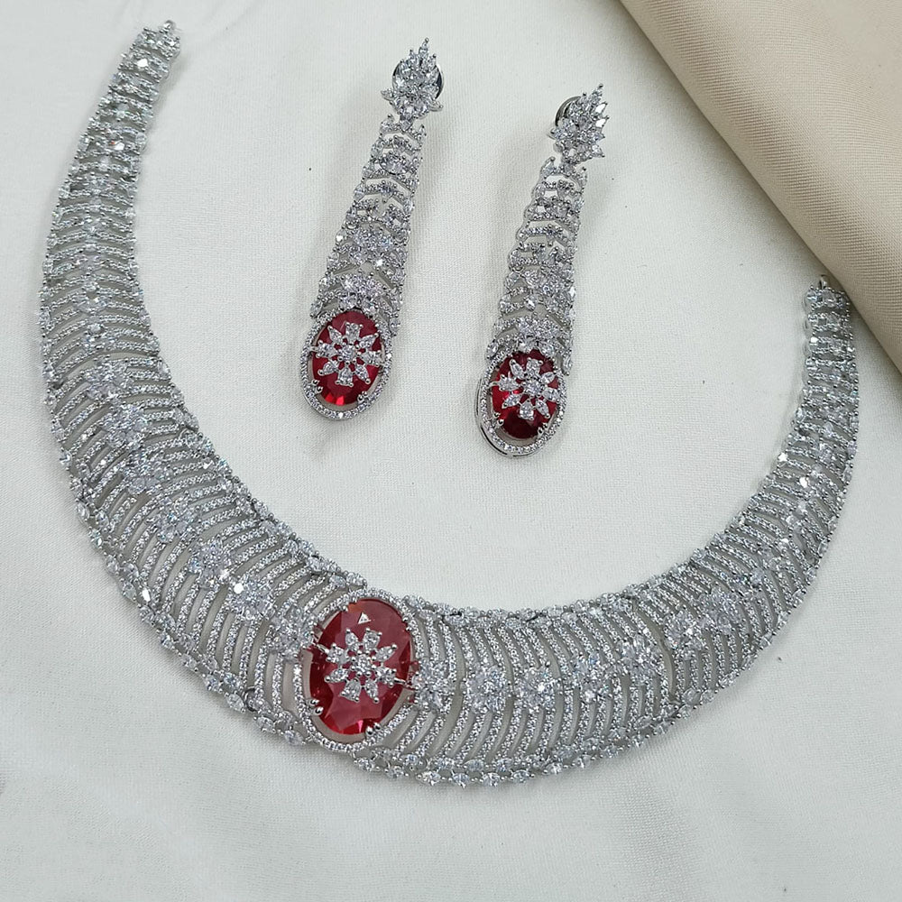 NAFJ Luxury American Diamond Jewellery Set