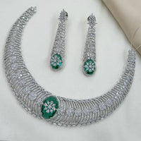 NAFJ Luxury American Diamond Jewellery Set