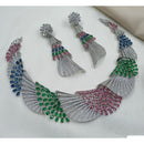 NAFJ Luxury American Diamond Jewellery Set