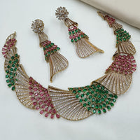 NAFJ Luxury American Diamond Jewellery Set