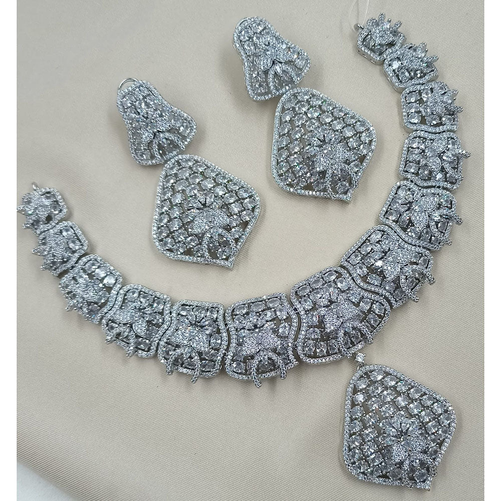 NAFJ Luxury American Diamond Jewellery Set