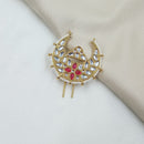 NAFJ Classic Indian Kundan Stone Pearl Hair Ornament