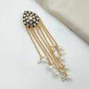NAFJ Classic Indian Kundan Stone Pearl Hair Ornament
