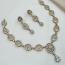 NAFJ Royal Sparkle American Diamond Necklace Set