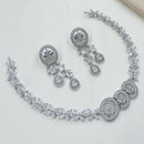 NAFJ Royal Sparkle American Diamond Necklace Set