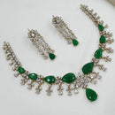 NAFJ Royal Sparkle American Diamond Necklace Set