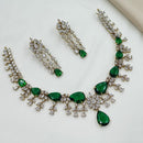 NAFJ Royal Sparkle American Diamond Necklace Set