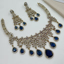 NAFJ Royal Sparkle American Diamond Necklace Set