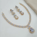 NAFJ Royal Sparkle American Diamond Necklace Set