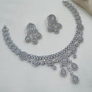 NAFJ Royal Sparkle American Diamond Necklace Set