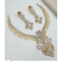 NAFJ Designer American Diamond Necklace Set for Wedding & Festive Wear