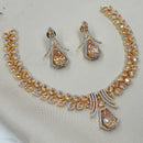 NAFJ Designer American Diamond Necklace Set for Wedding & Festive Wear