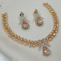 NAFJ Designer American Diamond Necklace Set for Wedding & Festive Wear