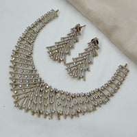 NAFJ Designer American Diamond Necklace Set for Wedding & Festive Wear