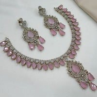 NAFJ Designer American Diamond Necklace Set for Wedding & Festive Wear