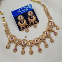 NAFJ Traditional Elegance Pota Stone And Pearl Necklace Set
