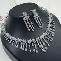 NAFJ Royal Sparkle American Daimond And Austrian Stone Necklace Set