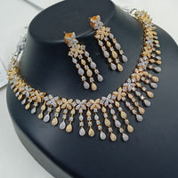 NAFJ Royal Sparkle American Daimond And Austrian Stone Necklace Set