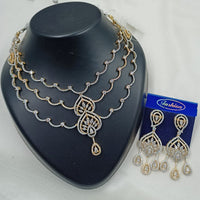 NAFJ Royal Sparkle American Daimond And Austrian Stone Necklace Set