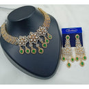 NAFJ Royal Sparkle American Daimond And Austrian Pearl Necklace Set