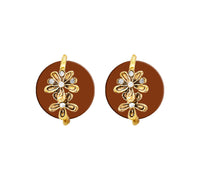  Hania Jewels Floral Drop Studs Earrings 