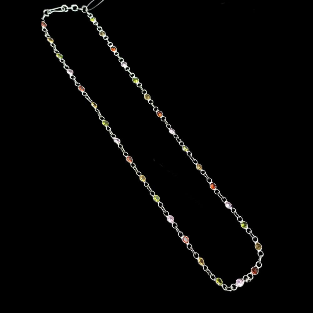 NAFJ Trendy Crystal Stone Long Necklace for Girls & Women