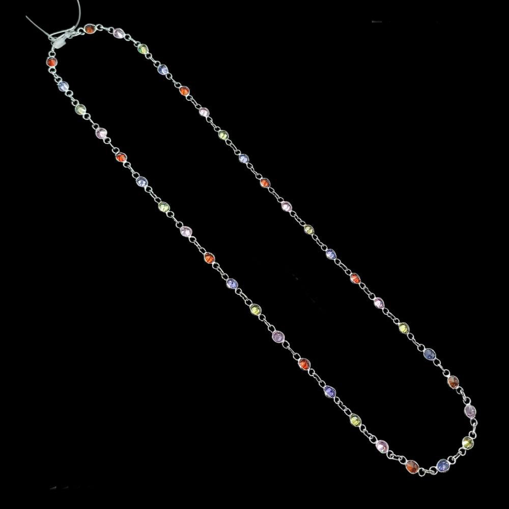 NAFJ Trendy Crystal Stone Long Necklace for Girls & Women