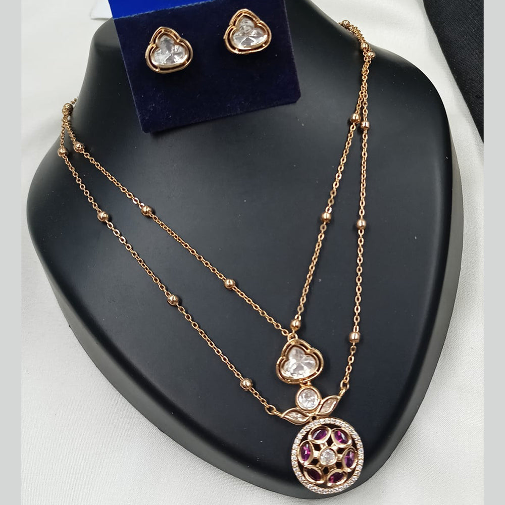 NAFJ Graceful Polki Kundan Necklace Set for Women