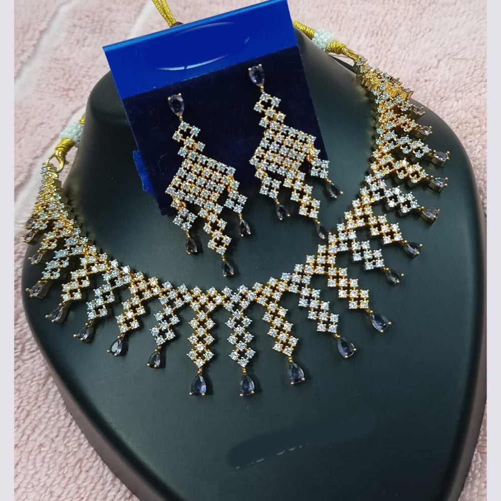 NAFJ Royal Sparkle American Daimond Necklace Set