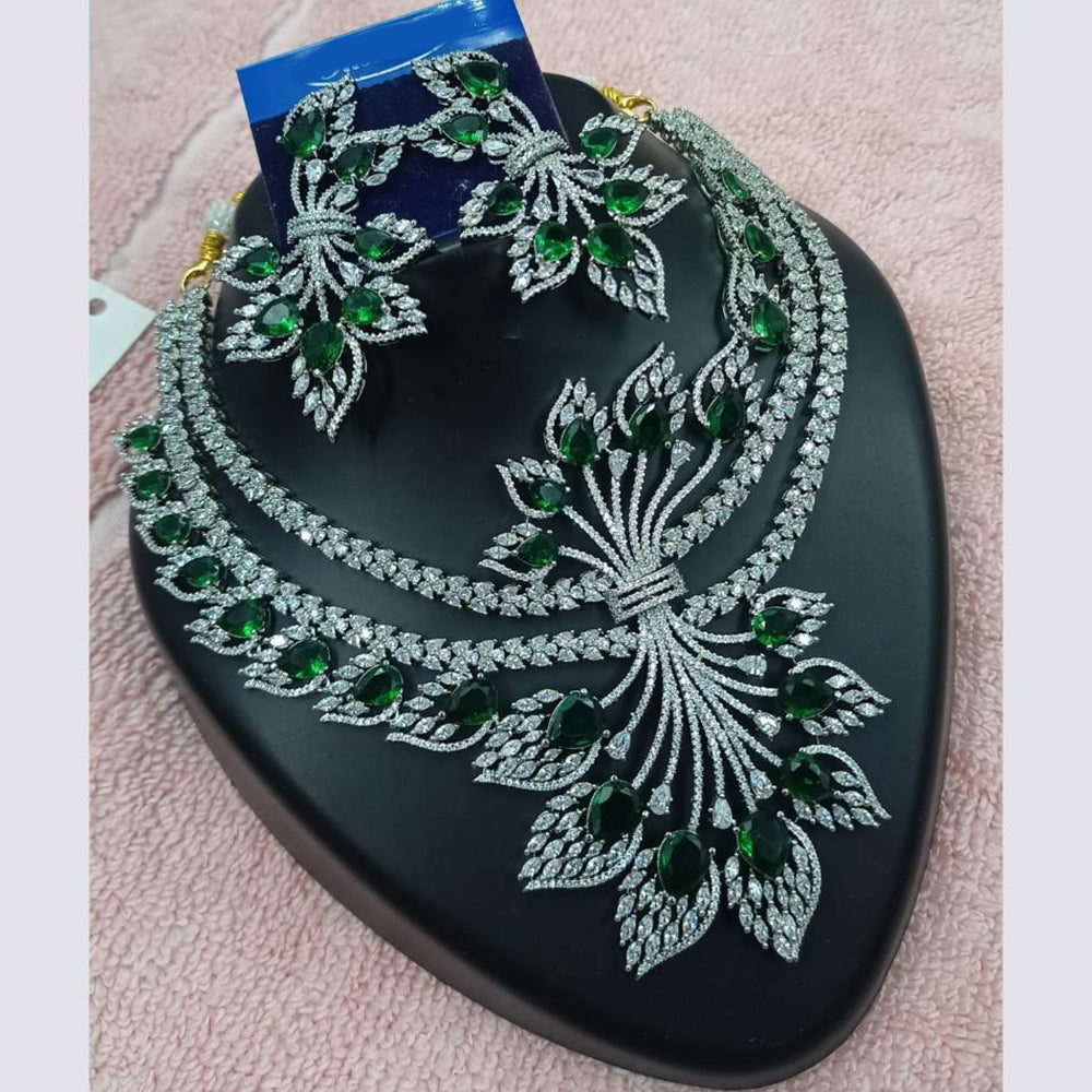 NAFJ Royal Sparkle American Daimond Necklace Set