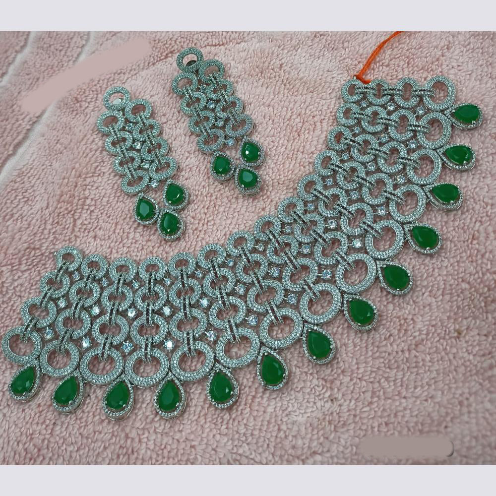 NAFJ Royal Sparkle American Daimond Necklace Set