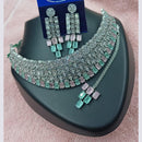 NAFJ Royal Sparkle American Daimond Choker Necklace Set