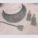 NAFJ Royal Sparkle American Daimond Choker Necklace Set