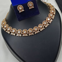 NAFJ Glam Polki Kundan Stone Embellished Necklace Set