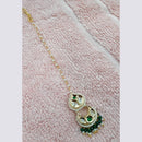 NAFJ Sparkling Polki Kundan Stone And Pearl Maangtikka