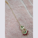 NAFJ Sparkling Polki Kundan Stone And Pearl Maangtikka