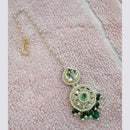 NAFJ Sparkling Polki Kundan Stone And Pearl Maangtikka