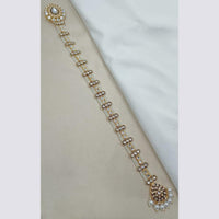NAFJ Designer Kundan Stone And Pearl Bridal Hair Choti
