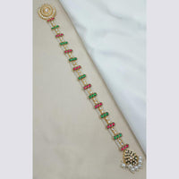 NAFJ Designer Kundan Stone And Pearl Bridal Hair Choti