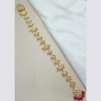 NAFJ Designer Kundan Stone And Pearl Bridal Hair Choti