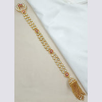 NAFJ Designer Kundan Stone And Pearl Bridal Hair Choti