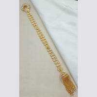 NAFJ Designer Kundan Stone And Pearl Bridal Hair Choti