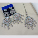 NAFJ Elegant American Diamond Dangler Earrings With Maangtikka